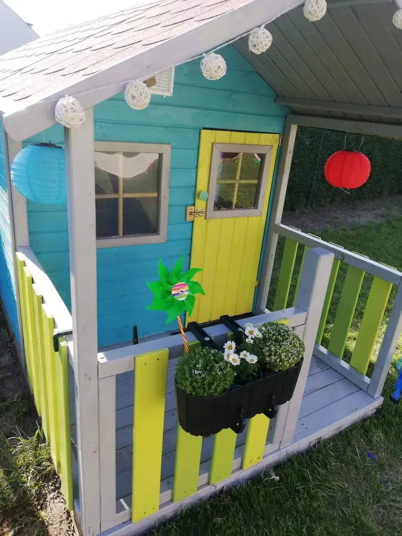 Garaj cu podea pentru casuta din lemn Blanka 4iQ Dom000092 (Wood)