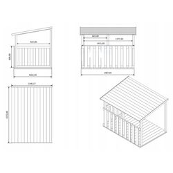 Garaj cu podea pentru casuta din lemn Blanka 4iQ Dom000092 (Wood) Thumb
