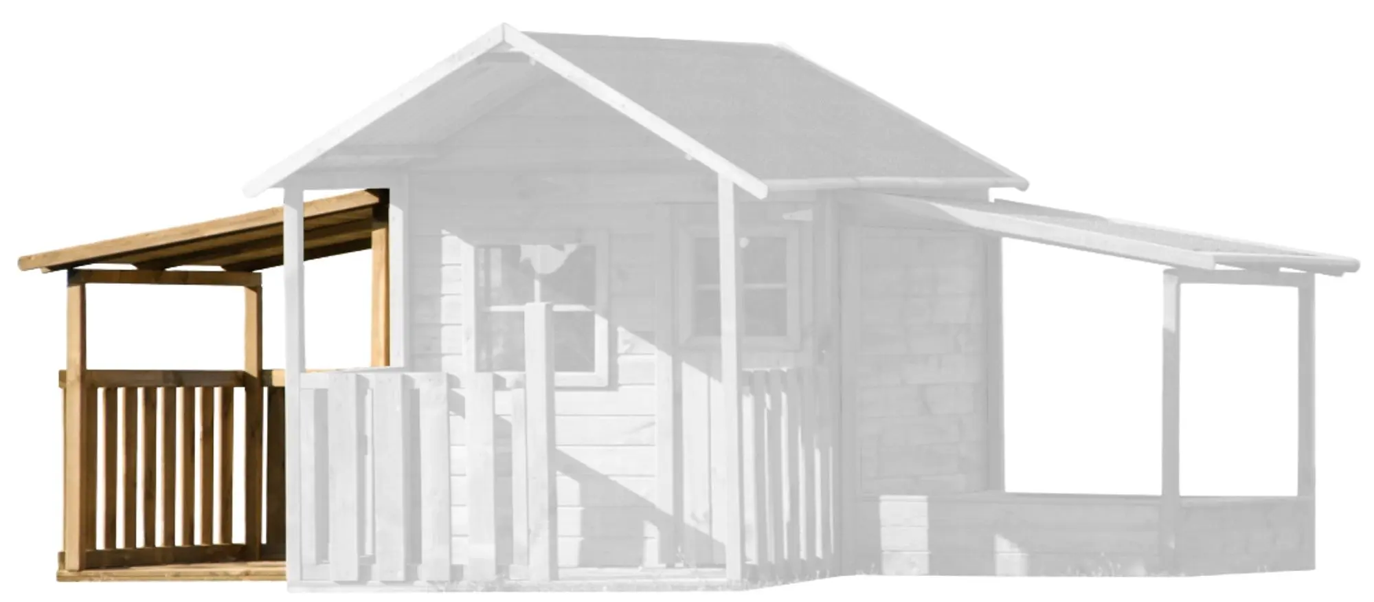 Garaj cu podea pentru casuta din lemn Blanka 4iQ Dom000092 (Wood)