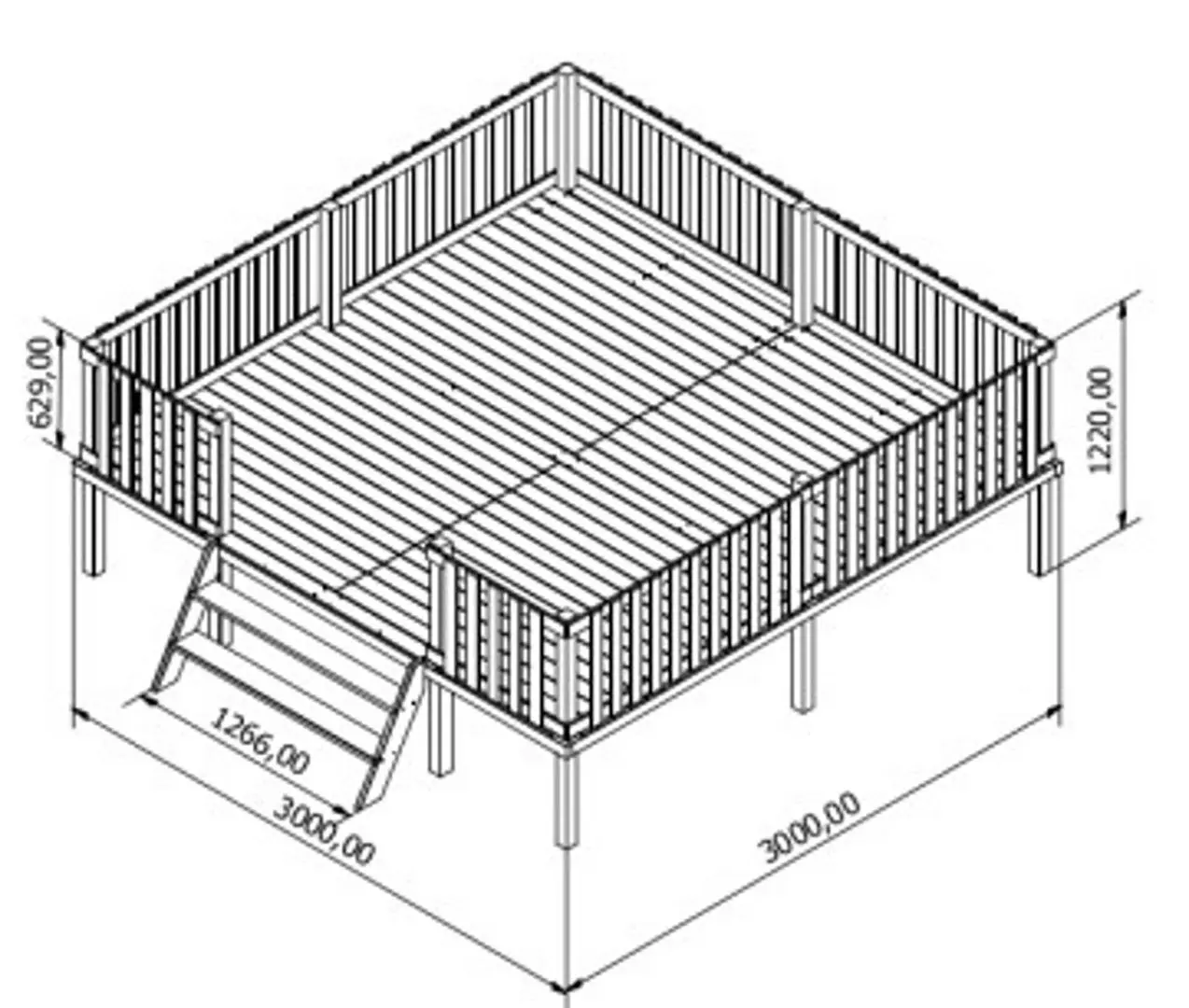 Platforma universala pentru casute din lemn Scena 4iQ 000549 (Wood)
