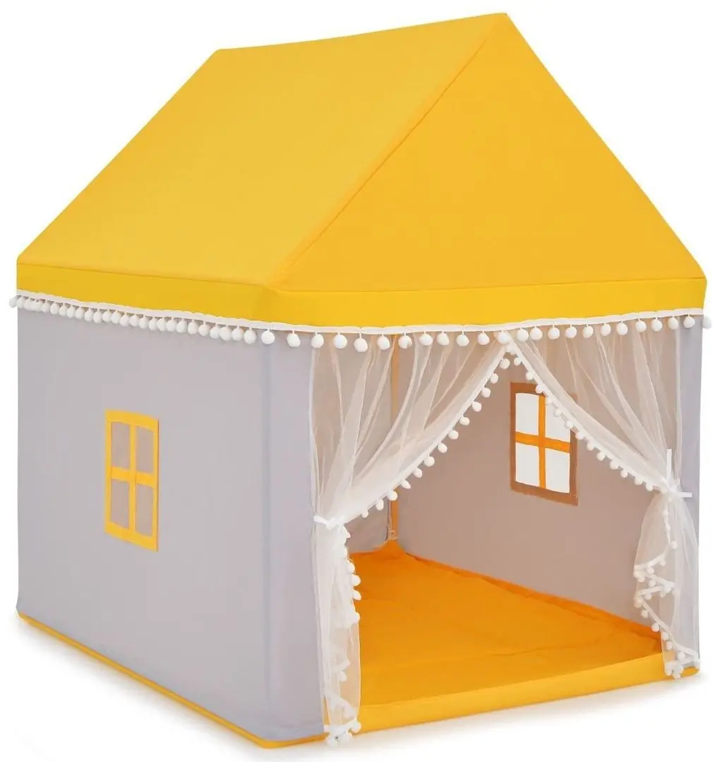 Cort pentru copii Costway HW67015YW (Yellow/Grey)