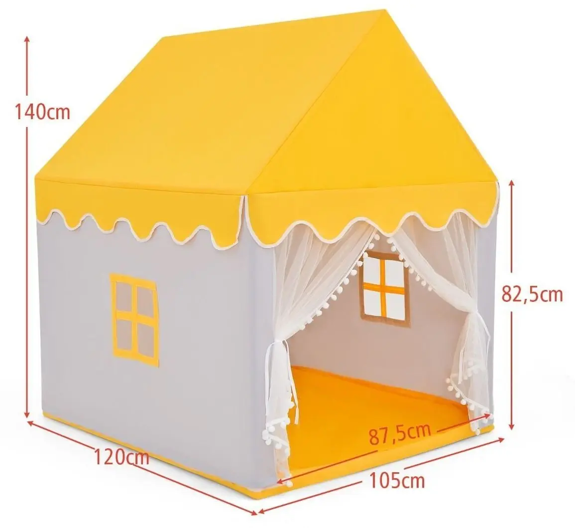 Cort pentru copii Costway HW67016YW (Yellow/Grey)