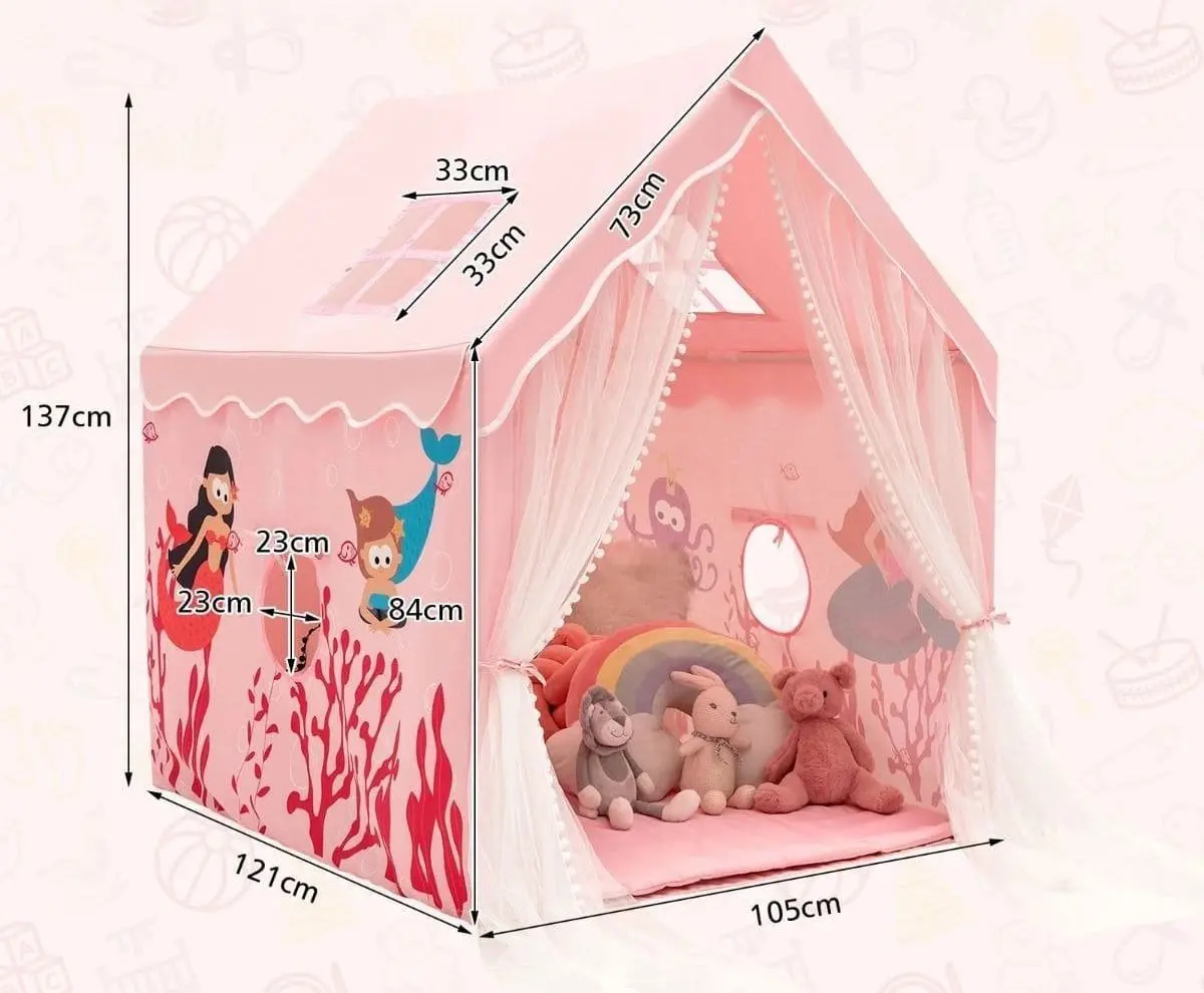 Cort pentru copii Costway TP10028PI (Pink)