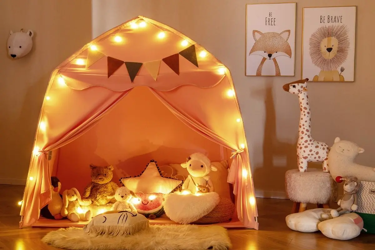 Cort pentru copii Costway TP10258PI (Pink)