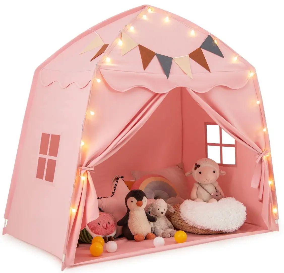 Cort pentru copii Costway TP10258PI (Pink)