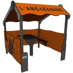 Casuta pentru joaca DastimArt 542 (Orange/Grey)