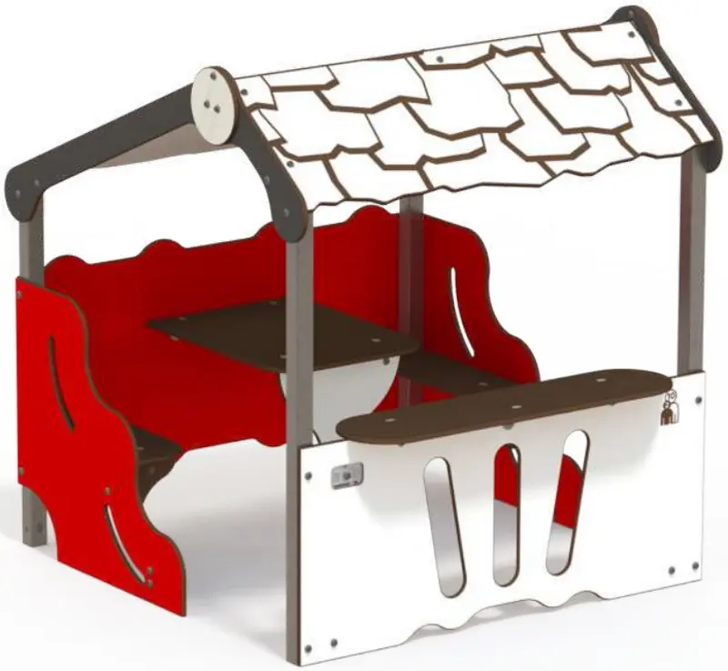 Игровой домик DastimArt 543 (White/Red) - 2