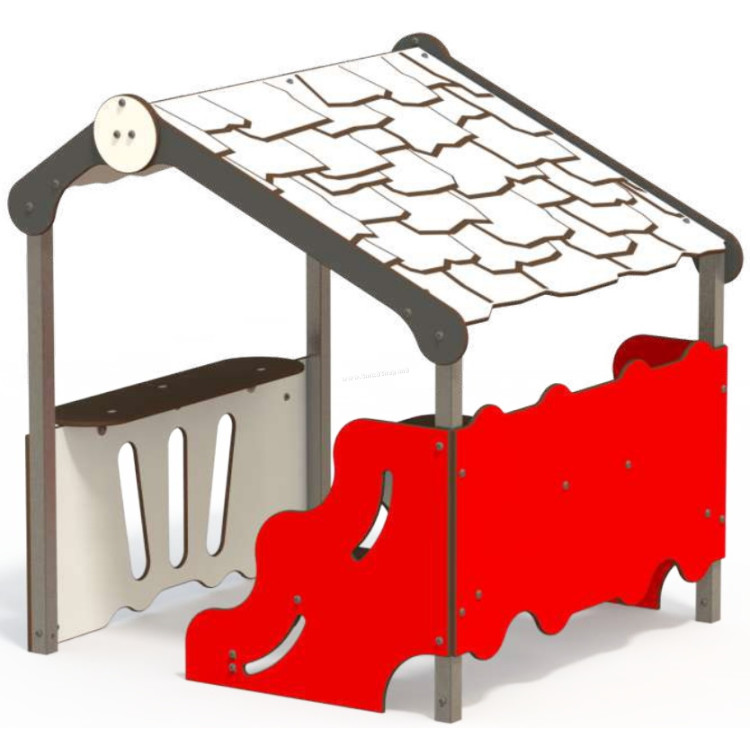 Casuta pentru joaca SMYard 543 (White/Red)