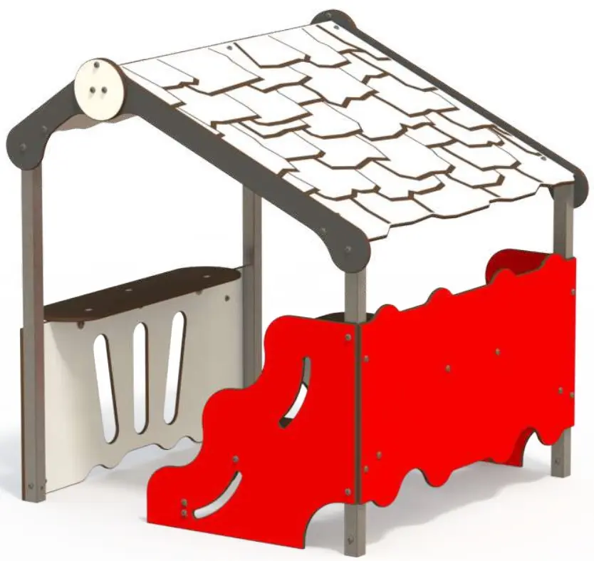 Игровой домик DastimArt 543 (White/Red)