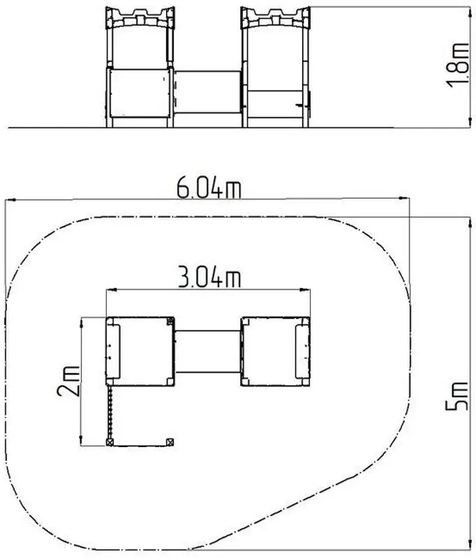 Игровой домик с туннелем DastimArt 514 (Grey/Yellow) - 2