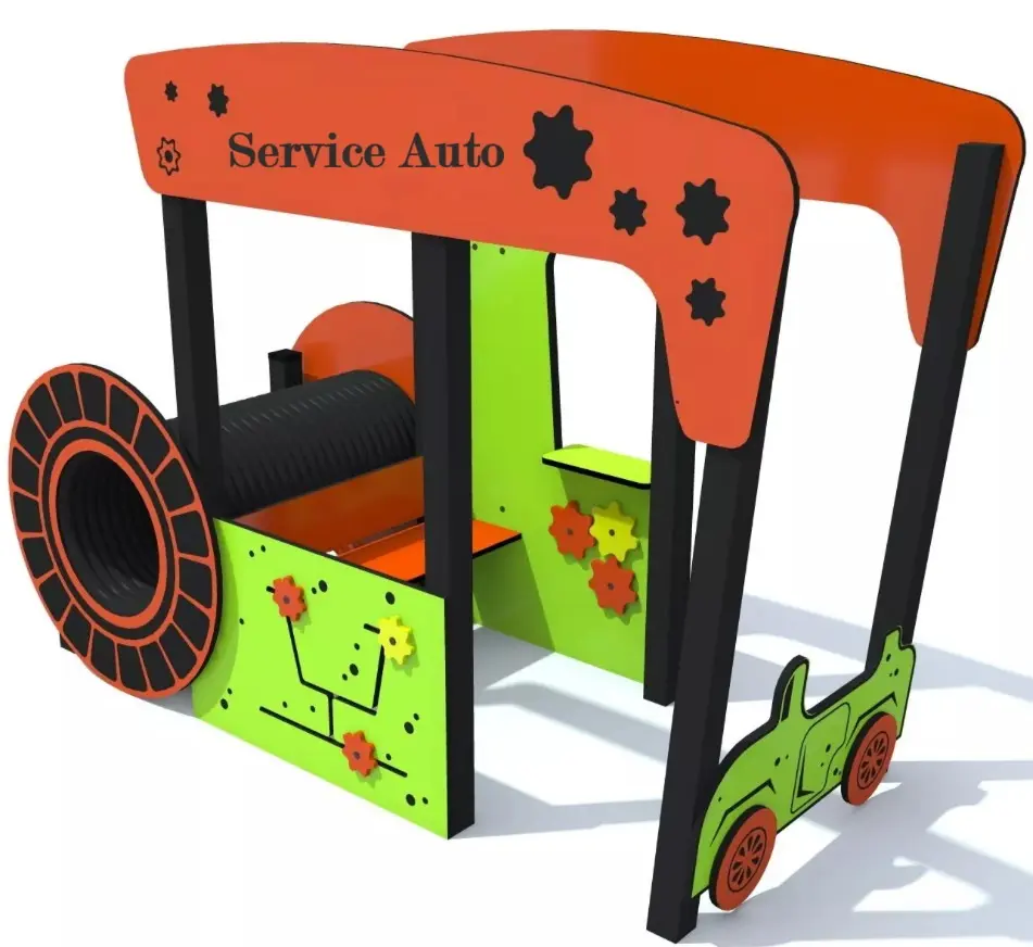 Игровой домик с туннелем DastimArt 519 (Green/Orange) - 2