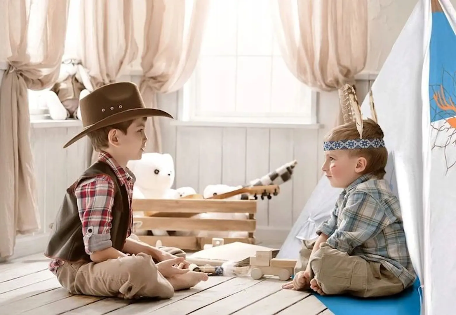 Cort pentru copii Ecotoys 8177 (White/Blue)