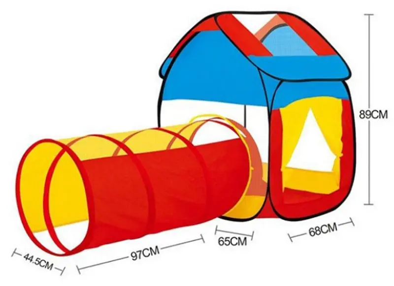 Cort cu tunel Essa Toys Play Tent (Multicolor) - 3