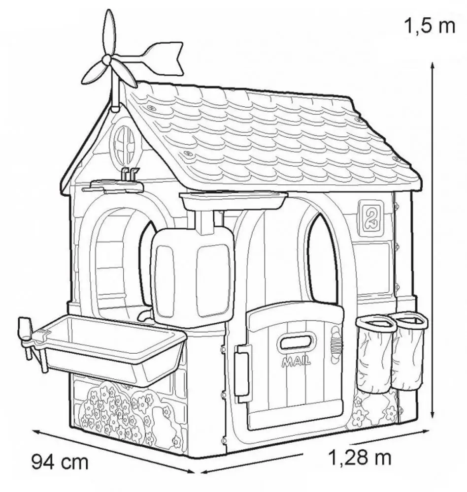 Casuta pentru joaca Feber 13004 (Green/Beige) - 2