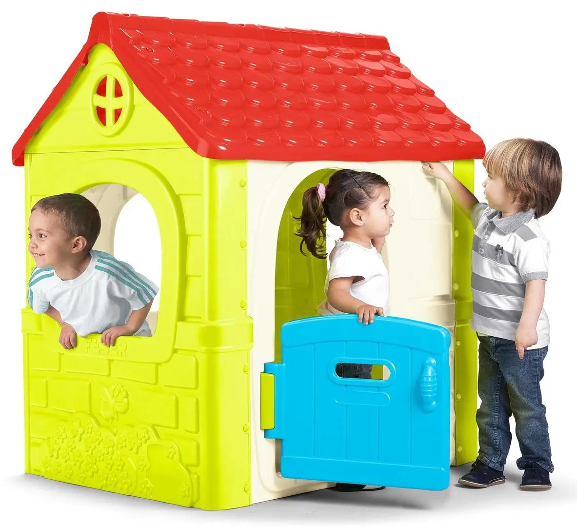 Casuta de joaca Feber Funny House 13650 (Green/Red) - 3
