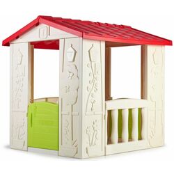 Casuta de joaca Feber Happy House 12380 (White/Red)