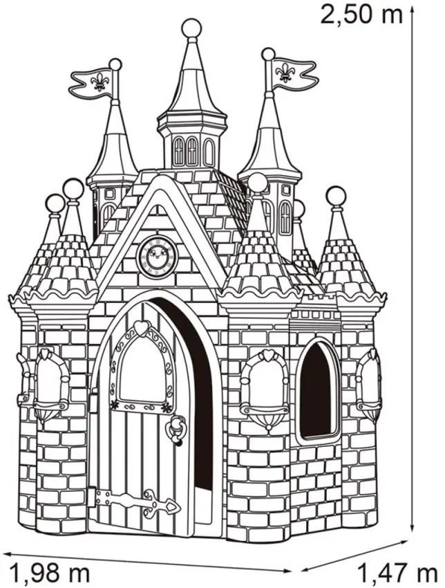 Casuta pentru joaca Feber The Huge Princess Palace 03254 (Pink/Violet) - 2