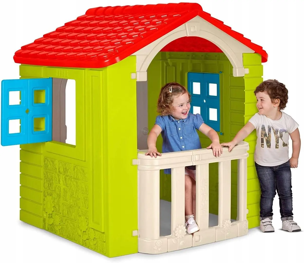 Casuta de joaca Feber Wonder House 13046 (Green/Red) - 3