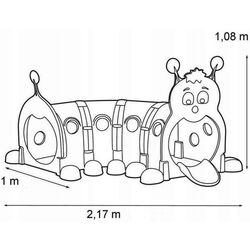 Модульный игровой туннель Feber Caterpillar (Multicolor) Thumb