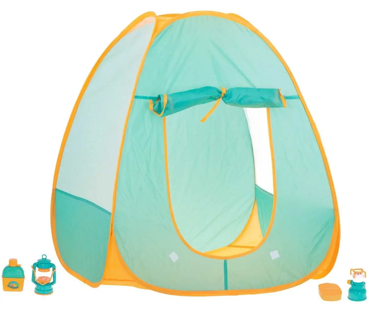 Cort pentru copii + set camping Ikonka B39017866 (Turquoise/Orange) - 2