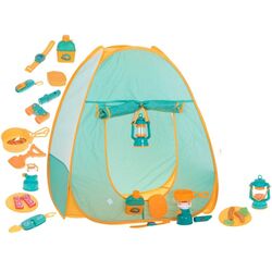 Cort pentru copii + set camping Ikonka B39017866 (Turquoise/Orange)