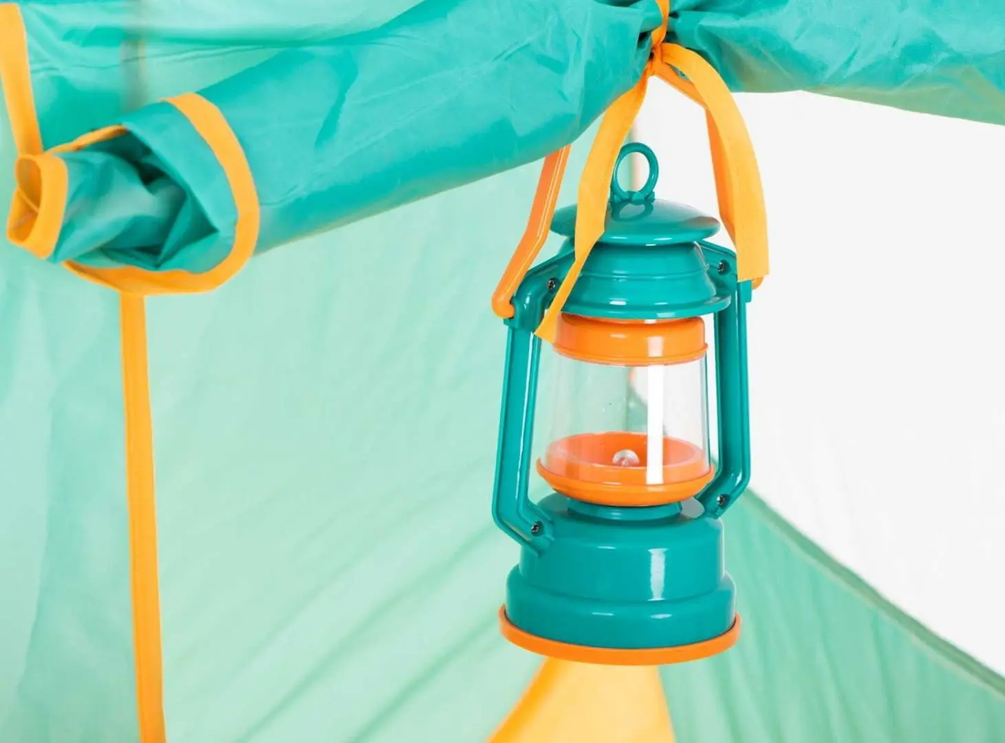 Cort pentru copii + set camping Ikonka B39017866 (Turquoise/Orange) - 4