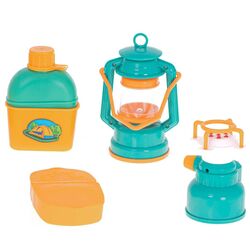 Cort pentru copii + set camping Ikonka B39017866 (Turquoise/Orange) Thumb