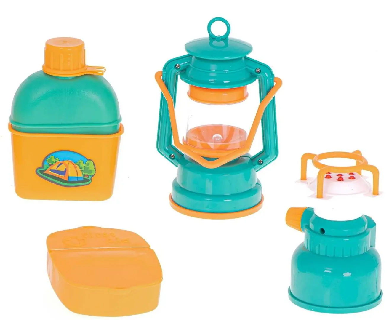 Cort pentru copii + set camping Ikonka B39017866 (Turquoise/Orange) - 7