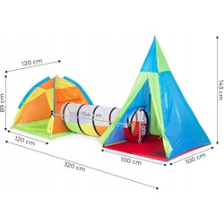 Set corturi cu tunel 3in1 iPlay 2402 (Multicolor) Thumb