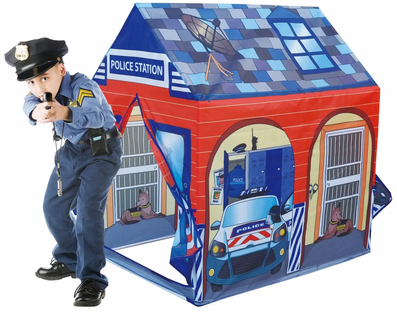 Cort pentru copii iPlay Police Station 8181 (Blue/Red)