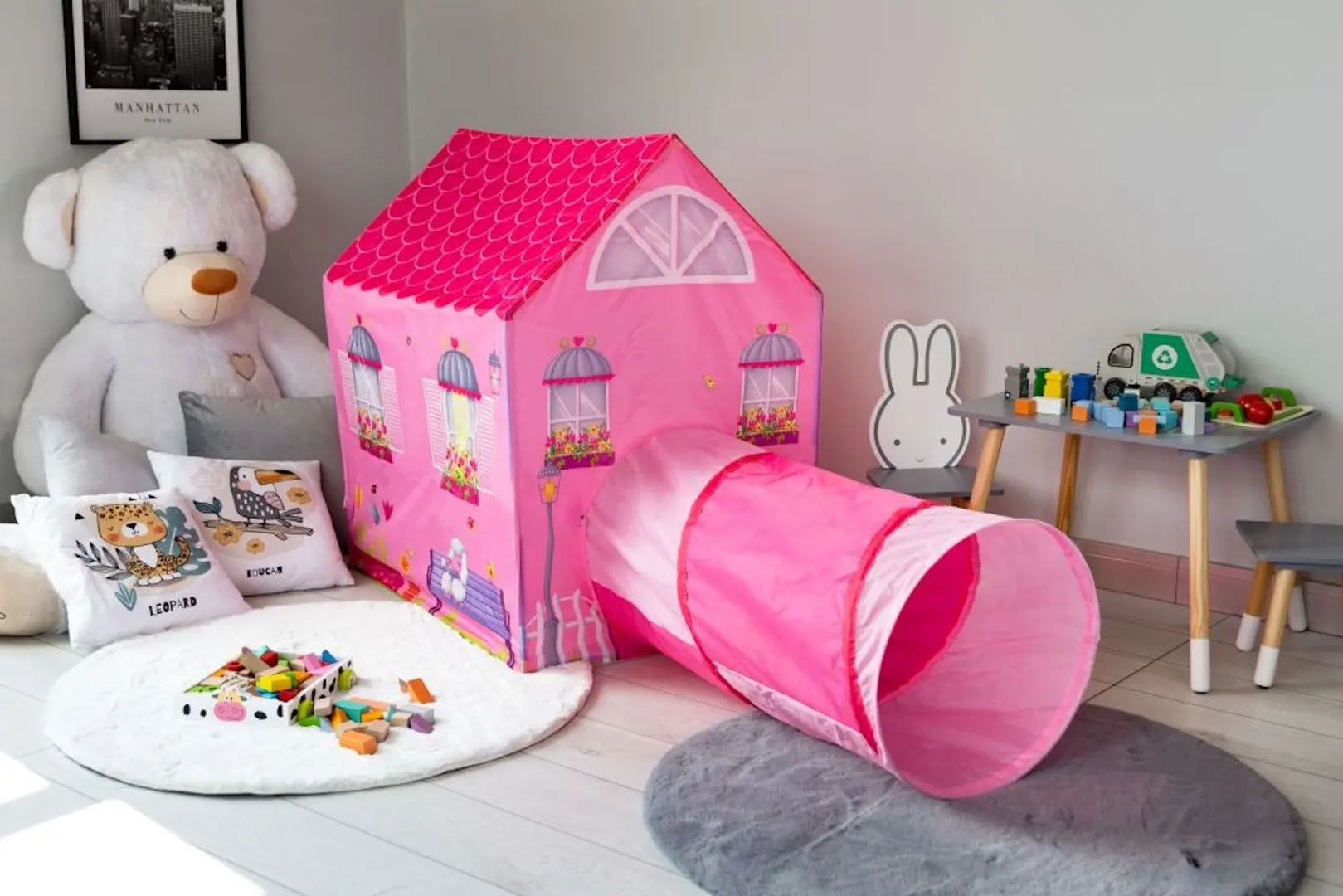Палатка детская с туннелем iPlay 8326 (Pink) - 8