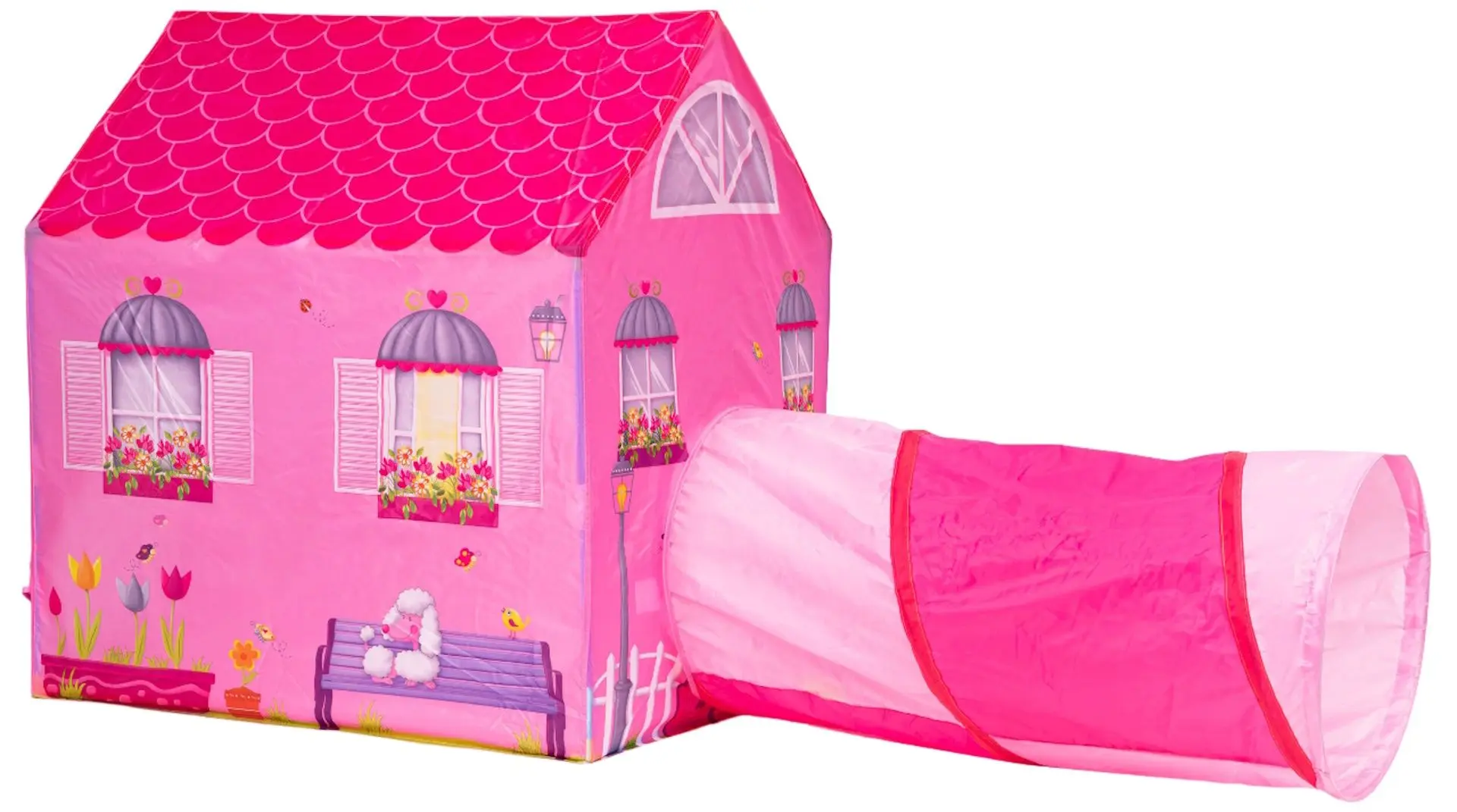 Палатка детская с туннелем iPlay 8326 (Pink)