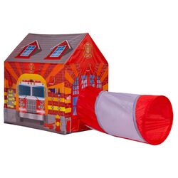 Палатка детская с туннелем iPlay Fireman's 8322 (Red/Purple)