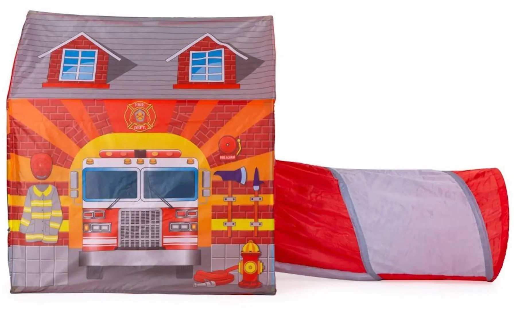 Палатка детская с туннелем iPlay Fireman's 8322 (Red/Purple) - 4