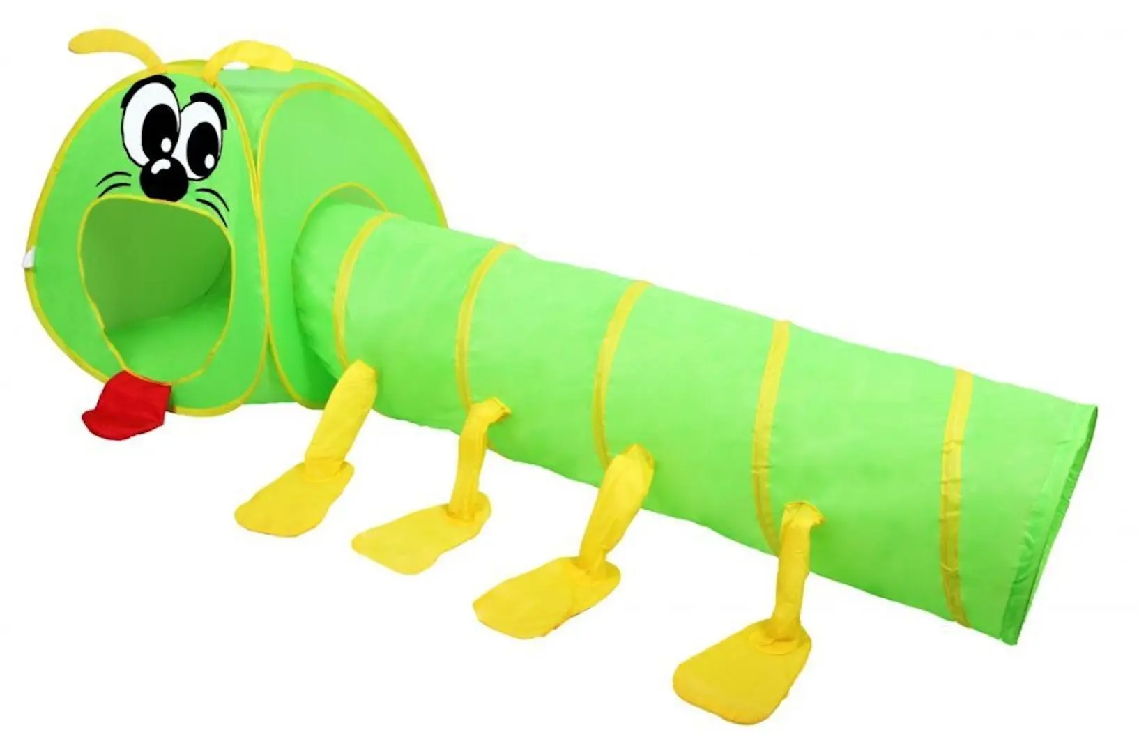 Cort pentru copii cu tunel iPlay NA-8603 (Green/Yellow)