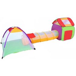 Căsuţă pentru joacă cu tunel şi mingi Iso Trade 2881 (Multicolor) Thumb