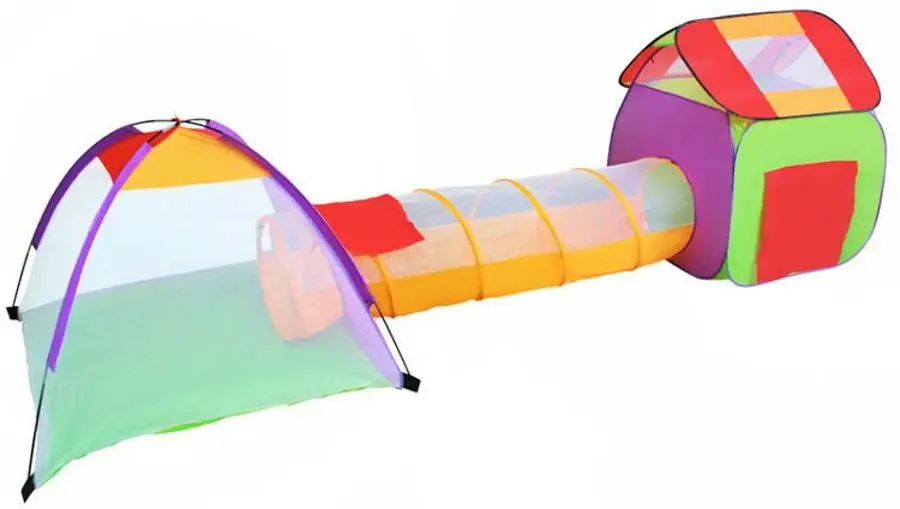 Căsuţă pentru joacă cu tunel şi mingi Iso Trade 2881 (Multicolor) - 2