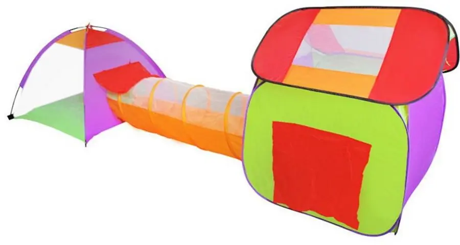 Căsuţă pentru joacă cu tunel şi mingi Iso Trade 2881 (Multicolor) - 3