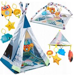 Сovoras de joaca cu tent Jumi CD-910119 (Blue) Thumb