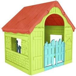Casuta pentru joaca Keter Foldable Playhouse (Red/Light Green)