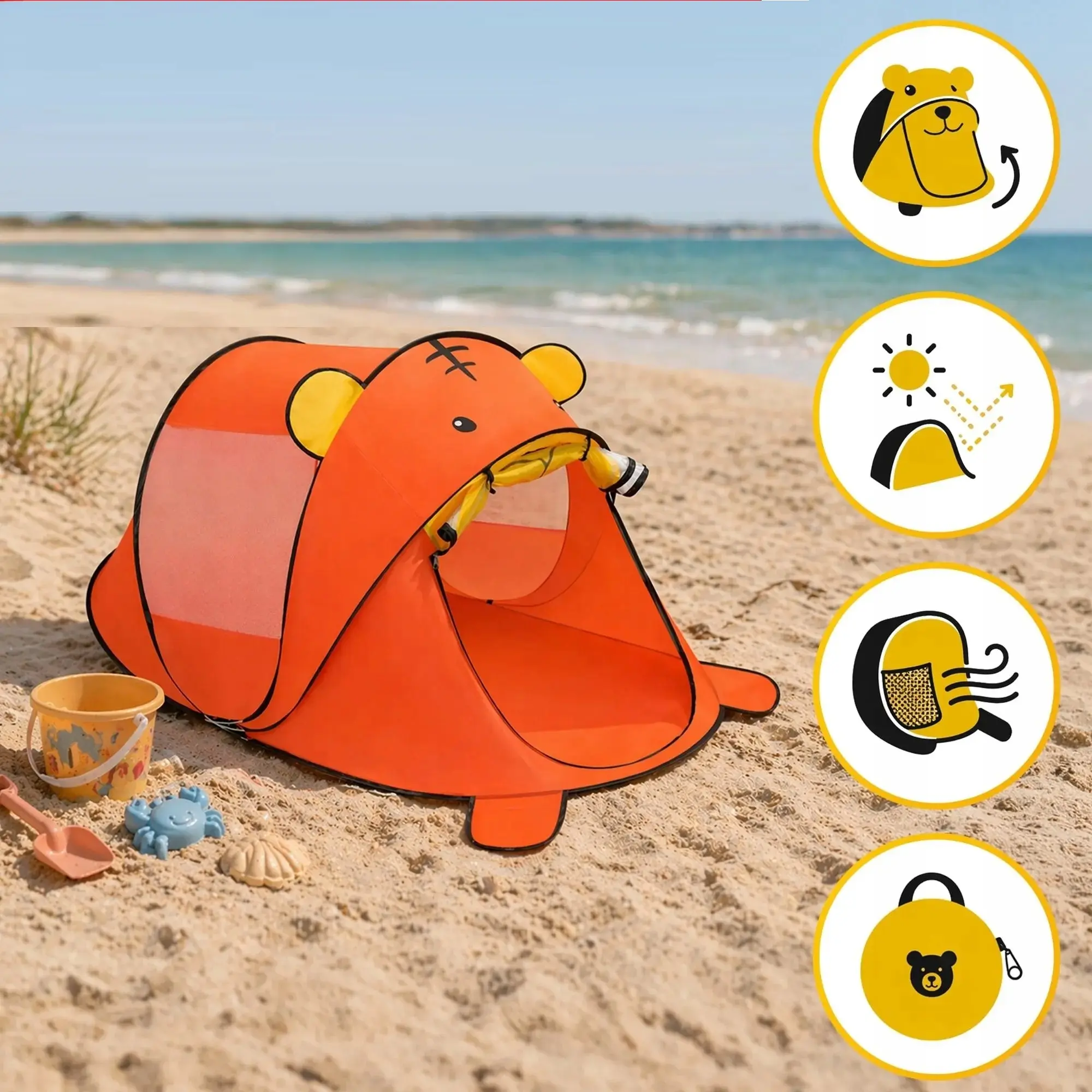 Палатка детская Kruzzel Bear (Orange) - 5