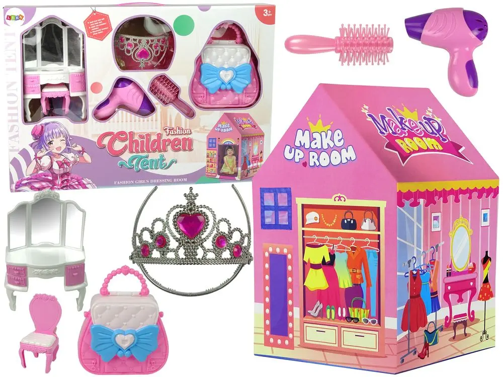 Игровая палатка LeanToys Crown Princess Beauty Salon (Pink) - 3