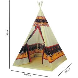 Cort de joaca LeanToys Indian Tipi (Brown) Thumb