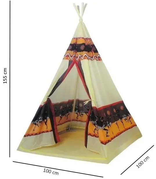 Cort de joaca LeanToys Indian Tipi (Brown) - 3
