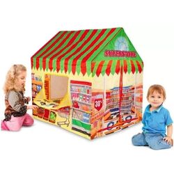 Игровая палатка LeanToys Supermarket 3674 (Green/Red) Thumb