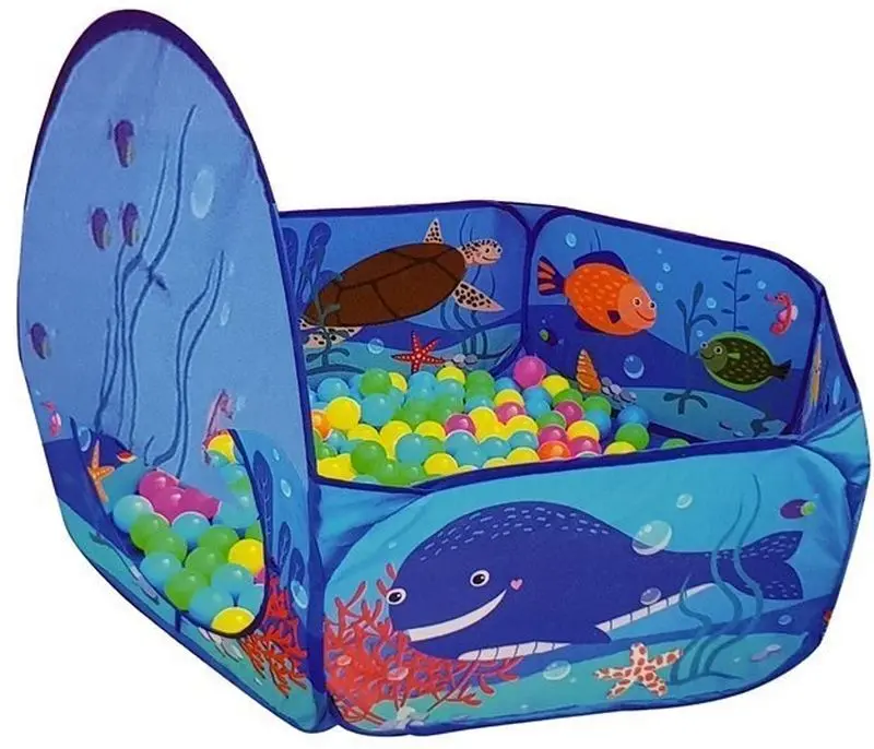 Complex de joaca LeanToys Tunnel Tent Dry Pool (Blue) - 2