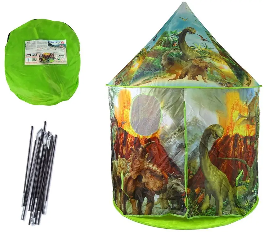 Cort pentru copii LeanToys Dinosaurs Garden 9504 (Green) - 2
