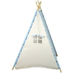 Палатка детская LeanToys Indian Tepee (White/Blue) Thumb