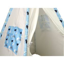Палатка детская LeanToys Indian Tepee (White/Blue) Thumb