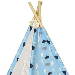 Палатка детская LeanToys Indian Tepee (White/Blue) Thumb